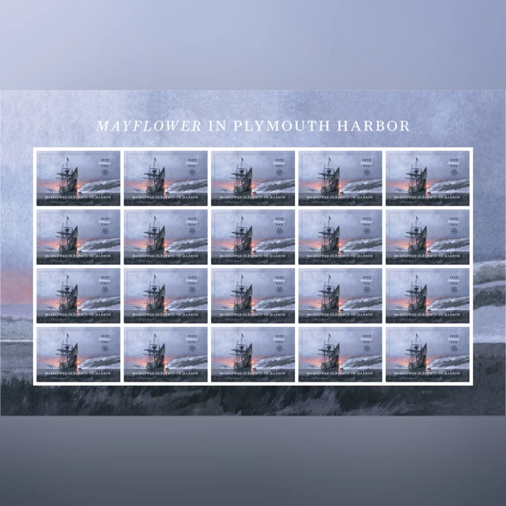 100 Mayflower In Plymouth Harbor Forever Postage Stamps USPS Wedding Invite 2020